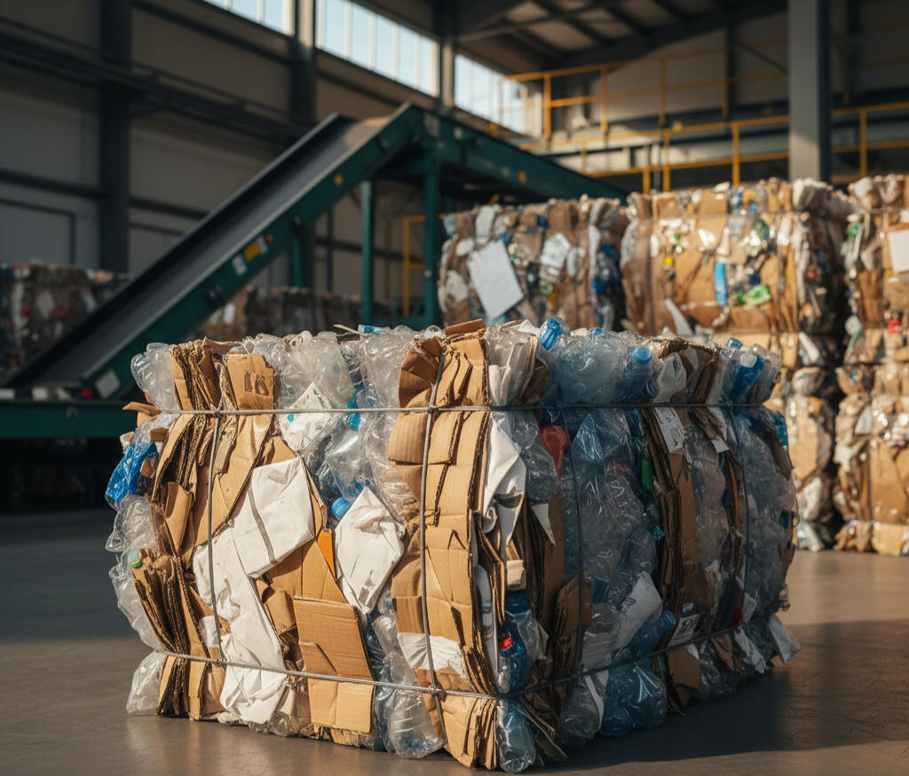 Clean recycling bale